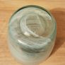 Marbled effect Grey White & Clear Glass Vase/ Plant Pot Image 3