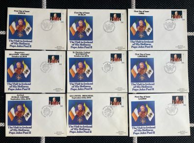 Antique Complete & Authentic John Paul II Papal Visit to Ireland Envelopes - 1979 (Mint)