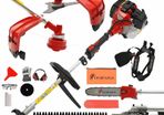 Multi Function Garden Tool 5 in1 Petrol Strimmer, Brush Cutter Chainsaw