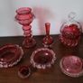 Victorian collection of cranberry glass Image 2