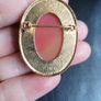 Vintage Sphinx Cameo Gold Tone Brooch Image 4