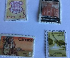 4 World stamps