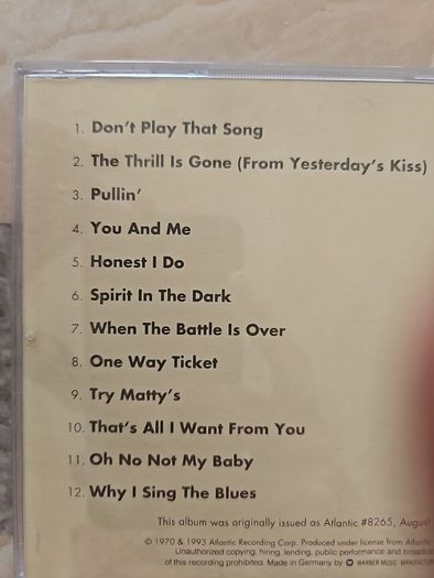 Aretha Franklin CD - Spirit In The Dark