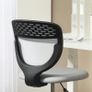 Mesh ergonomic office chair, drafting chair, height and footrest adjustable, 59 x 59 x 106-126 cm, gray Image 4