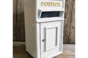 Post Box Small Cast Iron White Insert CH R MB10 W