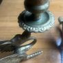 2 Antique solid brass  Dragon  candle sticks Image 4