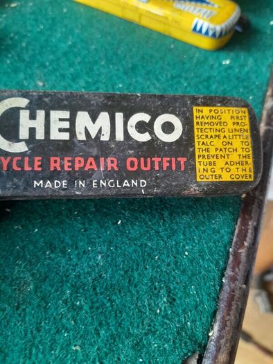 vintage chemico repair tin