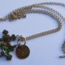 Vintage Two Crosses and a Medallion on a Chain Image 2