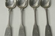 Antique 1838 Sterling Silver Teaspoons -Set of 4 Glasgow /John Finlay