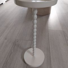 cream metal occasional table near 2ft