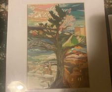 artwork mounted signed free postage