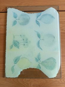 Glass trivet, hot plate, decorative serving tray