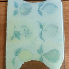 Glass trivet, hot plate, decorative serving tray