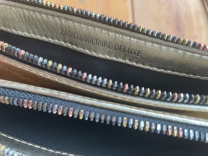 Zadig et Voltaire gold leather bag