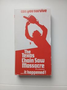 The Texas Chain Saw Massacre VHS With Regenerated Slip Case.