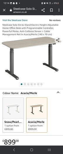 steelcase solo sit to stand desk