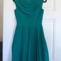 Louche Bergen Cowl Neck Dress Green Size Small 10