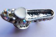 Vintage Silver High Heel Shoe pinback brooch