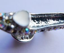Vintage Silver High Heel Shoe pinback brooch