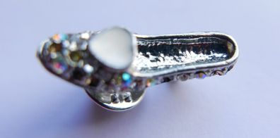Vintage Silver High Heel Shoe pinback brooch