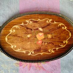 Vintage Marquetry Tray