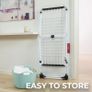 Extra X-Legs Clothes Airer, Indoor Drying Rack, 20 Metre Drying Space, Foldable Compact Clothes Dryer, Thick Wires for Fewer Creases, Wheels to Easily Manoeuvre Image 5