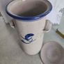 Irish Stoneware Pottery Torage Jar And Lid Or Vase. Image 3