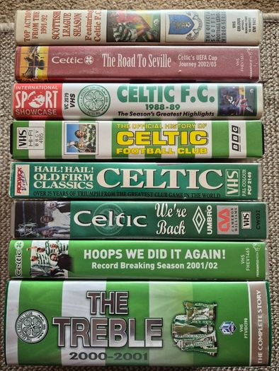 Glasgow Celtic VHS x 7 + 1 double tape