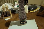 Vintage black and  gold vase