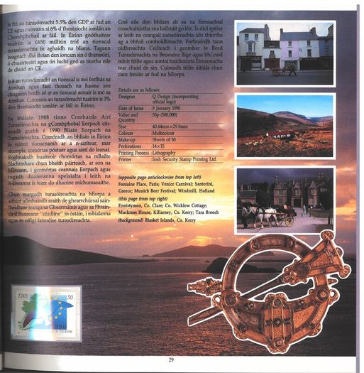 1988/89 Ireland The Irish Stamp Limited Edition Hardback Year Book. Contains all commemorative stamps from June 1988 to June 1989. Included 44 images of conents