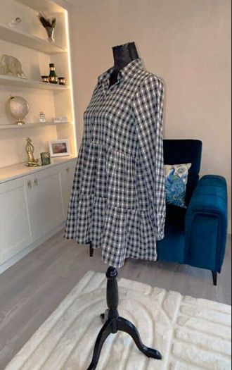Ladies Black & White Check Dress from Zara. Size Xs UK 6 / EU 34