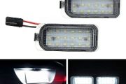 LED Rear Number Plate Light Lamps For Ford Focus Fiesta Mondeo C-Max S-MAX Jaguar XJ XF 6000K Xenon White 2Pcs