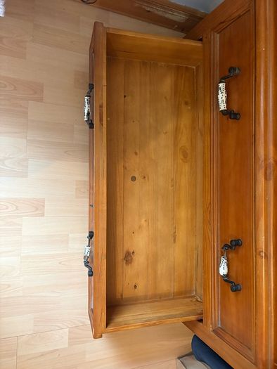 Herbersham Plantation solid pine wardrobe with 2-door base