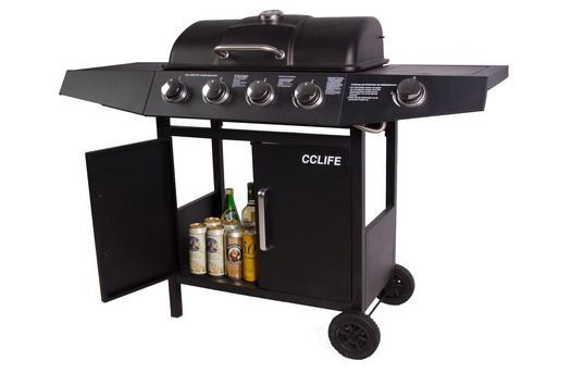 Gas Barbecue Grill Trolley 4 Burner
