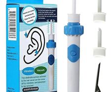 Brand New Electric Earwax Remover Vacuum with Washable Heads - Sky Blue