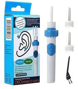 Brand New Electric Earwax Remover Vacuum with Washable Heads - Sky Blue
