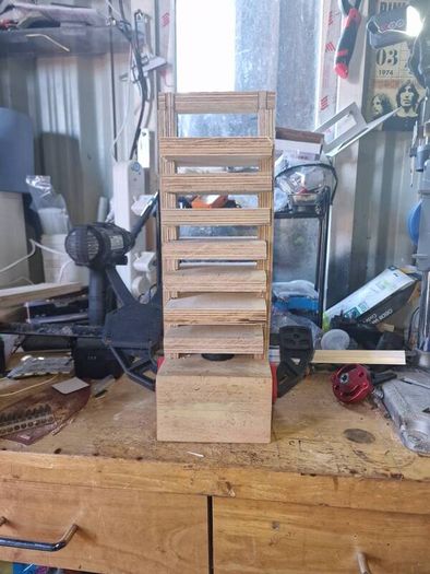 Hand crafted tiered lamp