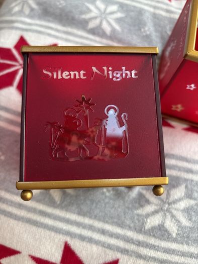 Christmas Pair Tealight Candle Holders (Silent Night)
