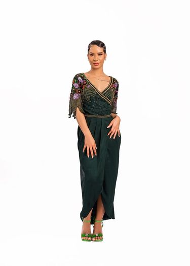 Lollies Embellished Midi Dress