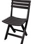 Plastic Folding Garden Chair Bistro Chair Balcony Chair Camping Chair, White Image 2