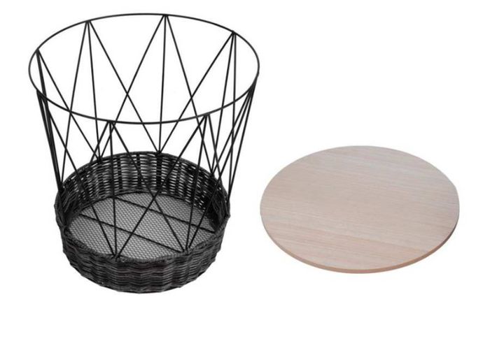 BRAND NEW Modern Coffee Table Storage Basket Round Hollow Side Table Home Living Room Decoration Storage Table Home Furniture