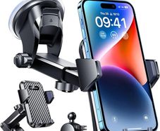 Car Phone Holder 2026 [85+ LBS Strong Suction & True Military-Grade] Rotatable Universal Mobile Phone Mount Dashboard Windscreen Vent Desk Automobile for iPhone 17 16 Pro Max 15 14 Samsung