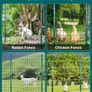 Metal Fence Posts 152cm / 5ft, Pack of 10, Sturdy Duty No Digging Garden U Post for Wire Fencing Steel Poles for Yard, Outdoor Wire Image 3