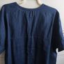 M&S Navy 100% Pure Linen Short Sleeve Top - Size 16 - Like New Image 10