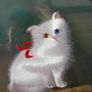 Vintage cat oriental silk screen Image 4