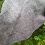 Handmade crochet triangle wool shawl wrap. Beige gradient ombre shawl Image 4