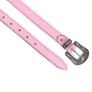 Unisex Premium Pink Genuine Leather Belt Vintage Engraved Silver Buckle Image 7