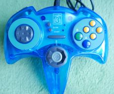 Nintendo 64: Logic 3 Pad Transparent Blue Wired Controller For Nintendo 64