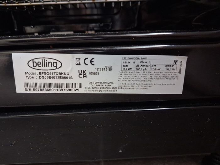 Belling Gas Cooker