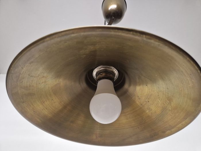 1890/ 1900 Antique French adjustable copper pendant light